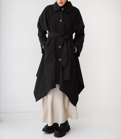 Asymmetrical Coat - Black