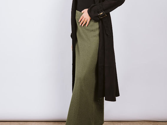 Wool skirt - olive