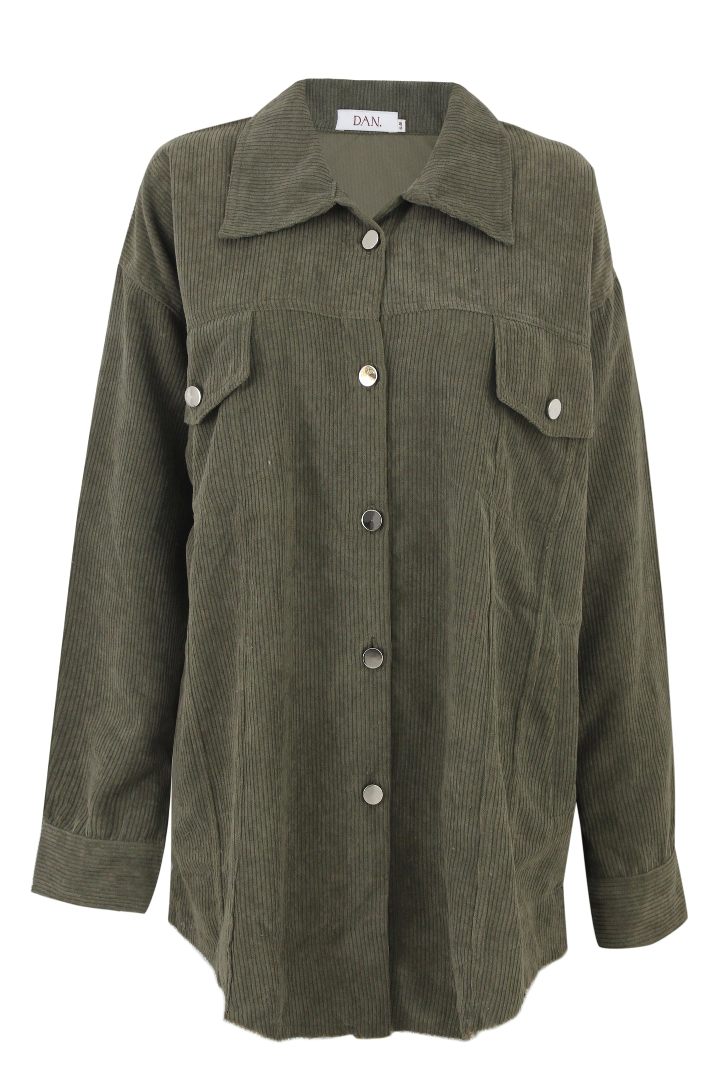 Corduroy Oversized Shirt - Green