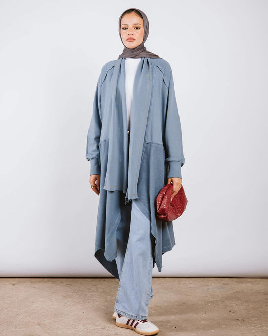 Drape cardigan -pale blue